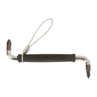Afbeelding van Bahco Haakse schroevendraaier met veiligheidsring voor Phillips schroeven PH1 PH2 x 100 mm TAH2047PR 1 2