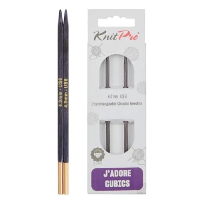 Afbeelding van KnitPro J&#039;Adore Cubics Breinaalden Verwisselbare Rondbreinaalden Voor 40 en 50 cm Kabel 4,00 mm