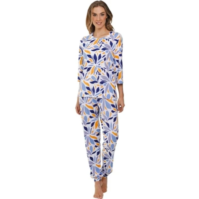 Afbeelding van Duurzame pyjama passievrucht kleuren Blauw Maat 46