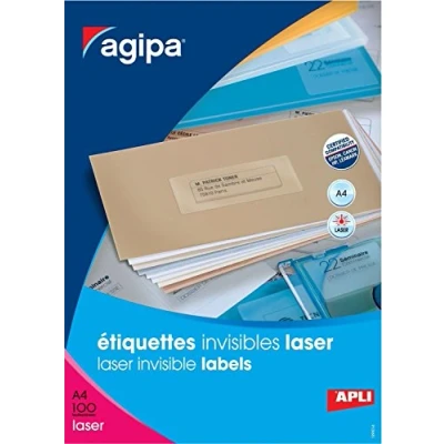 Afbeelding van agipa weerbestendige etiketten, 48,5 x 25,4 mm, transparant