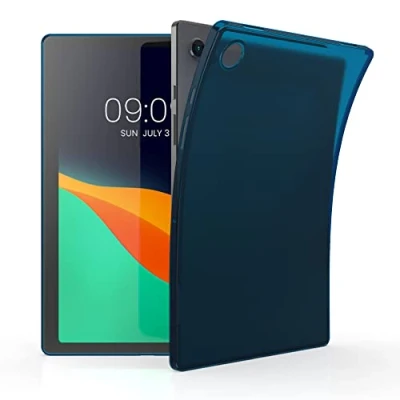 Afbeelding van kwmobile hoes geschikt voor Samsung Galaxy Tab A8 10.5 (2021) Siliconenhoes Tablet in donkerblauw cover