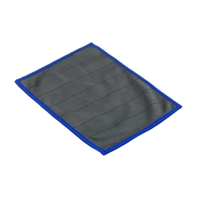 Afbeelding van Microvezeldoek Carbon 15 X 20 CM 5 stuks grijs met blauwe rand (gerecycled)