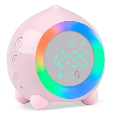 Afbeelding van PROKING wekker voor kinderen, verlicht, led, digitaal, wekker, nachtlampje, meisjes, jongens, dag, nacht, volume, verstelbaar, snooze, via USB, opladen