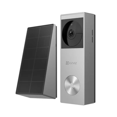 Afbeelding van EZVIZ CP3 Pro 2K Deurbel Camera Draadloos met Paneel Zonne Energie, Video 5200mAh Batterijvideo, Persoonsdetectie, Nachtzicht in Kleur, Privacyzone, Ingebouwde 8GB eMMC Waterdicht