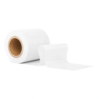 Afbeelding van Flatterband, gekleurd, 50 m x 70 mm, LDPE folieband, afsluitband niet klevend, kleur wit