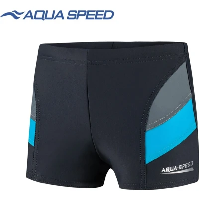 Afbeelding van Aqua Speed Andy Jongens Zwemboxer/ Zwembroek Grijs/Blauw 122