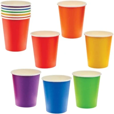 Afbeelding van Baker Ross FN129 papieren knutselbekers in Rainbow kleuren Pak van 30, Biologisch afbreekbare herbruikbare bekers voor meervoudig gebruik