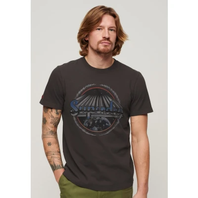 Afbeelding van Superdry Graphic Tshirt print, Heren, Maat: Large, Carbon grey