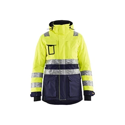 Afbeelding van Blaklader Dames winterparka High Vis 4472 1987 Geel/Marineblauw