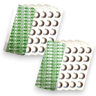 Afbeelding van Wiesel 100 Rapid watertesttabletten, 50 x pH waarde fenolrood, DPD1 vrij chloor, voor watertester en zwembadtester, navulverpakking, zwembadaccessoires, whirlpool aquarium