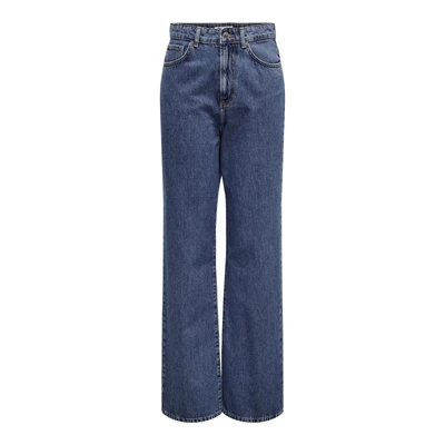 Afbeelding van ONLY ONLSILJE Straight Fit Jeans voor dames, hoge taille, recht gesneden jeans, blauw (medium blue denim), 25W / 32L