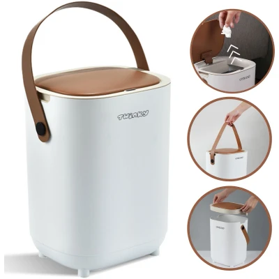 Afbeelding van Twinky® Luieremmer 15 Liter Inhoud Geurvrije Luier Emmer met Hygiënesensor Ruimte voor 30 Luiers Duurzaam &amp; Stijlvol Bruin