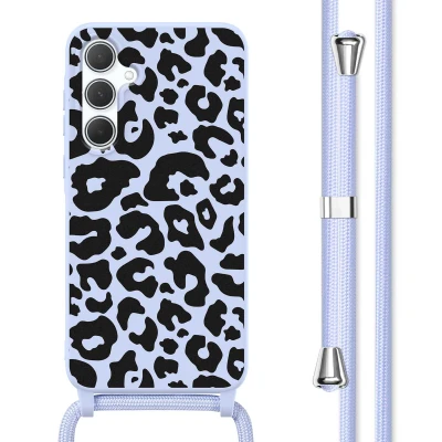 Afbeelding van Samsung Galaxy A35 Hoesje Siliconen en TPU (zacht) imoshion Softcase/Koordhoesje/Backcover Animal Lila Telefoonhoesje