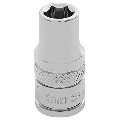 Afbeelding van Draper 32453 1/4&quot; vierkante aandrijving gepolijst chroom metrische socket, 6 mm grootte