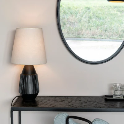 Afbeelding van Maison Bobby Tafellamp Aysa Zwart