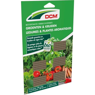 Afbeelding van Dcm Meststofstaaf Groente &amp; Kruiden Moestuinmeststoffen 25 stuks