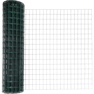 Afbeelding van vidaXL Eurohek met 5 U palen Groen 1x10 m Staal