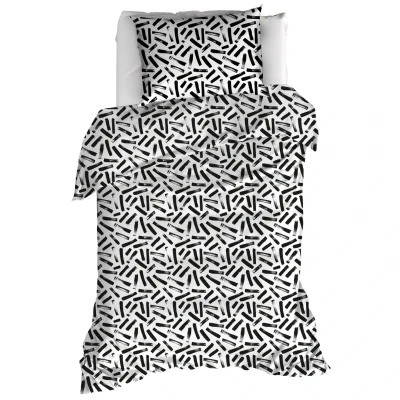 Afbeelding van Dekbedovertrek MOODIT Odil Tinto Black 140 x 200 / 220 cm 1 Persoons