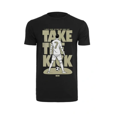 Afbeelding van Merchcode FOOTBALL&#039;S Coming HOME TAKE THE KICK Tshirt print, Heren, Maat: Medium, Black