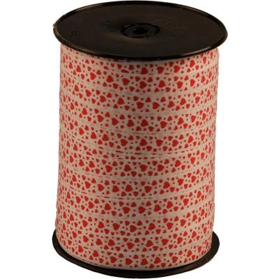 Afbeelding van Lint Wit met Malo Mini Harten 10 mm x 230 m Per rol