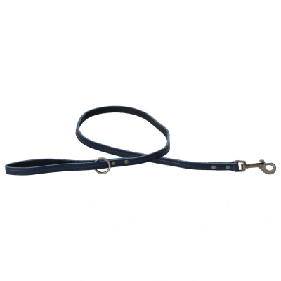 Afbeelding van Adori Looplijn Vintage Met Print Blauw Hondenriem 100x1.2 cm