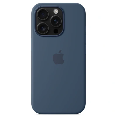 Afbeelding van Origineel Apple iPhone 16 Pro MagSafe Hoesje Siliconen en TPU (zacht) Softcase/Backcover Blauw Telefoonhoesje