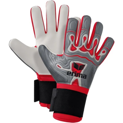 Afbeelding van Erima Flex Ray Robusto Keepershandschoenen Kinderen Grijs / Rood Maat: 6