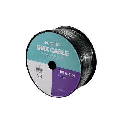 Afbeelding van Eurolite DMX kabel 2x0.22 100 m zwart