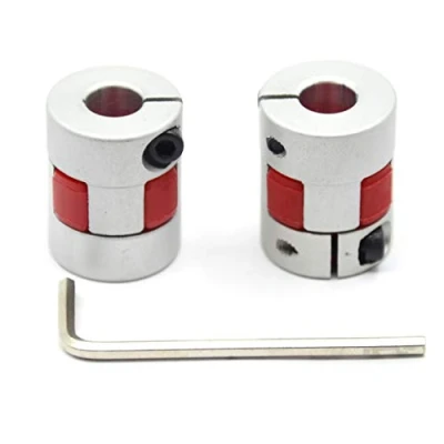 Afbeelding van Befenybay 2 stuks pruim aluminium flexibele fittingen van 8 mm tot diameter en 20 lengte 25 voor 3D printers, CNC machines servomotoren (8 x mm)