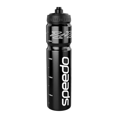 Afbeelding van Speedo 1 liter waterfles Ergonomisch ontwerp, zwart/wit, eenheidsmaat