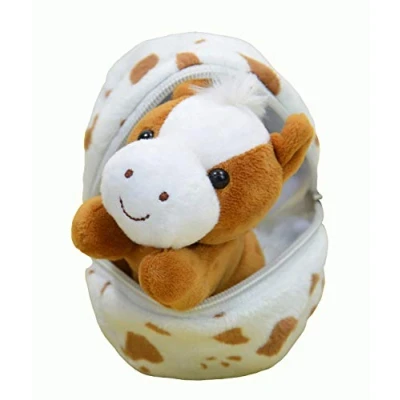 Afbeelding van Kögler 75766 Lotti, mini pony van pluche in ei, ca. 13 cm groot, klein dier om te knuffelen en geliefden, als cadeau voor kinderen, jongens meisjes