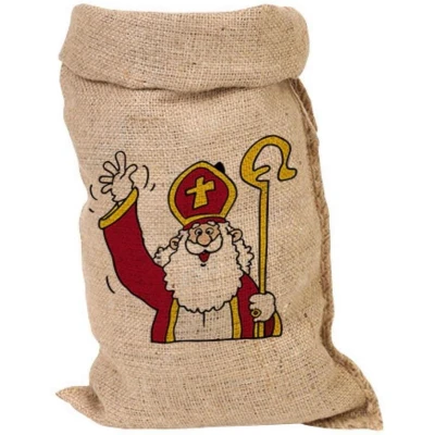 Afbeelding van Verhaak Sinterklaaszak 80 X 50 Cm Jute Bruin