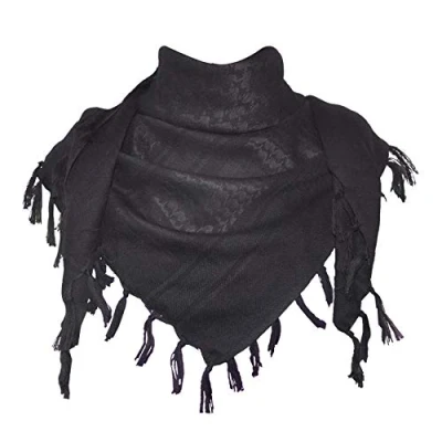 Afbeelding van Explore Land Shemagh Fashion sjaal voor heren, Zwart, One Size