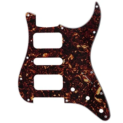 Afbeelding van Musiclily Pro 11 gaats Round Corner HSH Strat Slagplaat voor Fender American/Mexican Standard Stratocaster Elektrische Gitaar, 4 laags Tortoise Shell