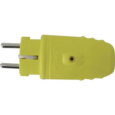 Afbeelding van N &amp; L 17174 Stekker met randaarde Rubber 230 V Geel IP44
