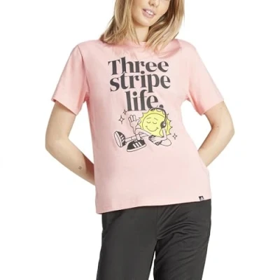 Afbeelding van adidas Dames POSITIVITY GRAPHIC TEE, semi pink spark, XS