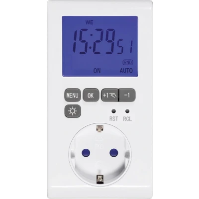 Afbeelding van Sygonix Stopcontact schakelklok Digitaal Weekprogramma 3680 W IP20 Countdown functie, Timer functie