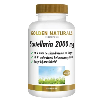 Afbeelding van Gratis Verzending: 2x Golden Naturals Scutellaria 2000mg 60 vegacapsules