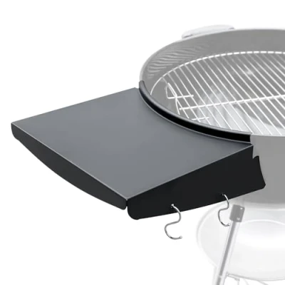 Afbeelding van GFTIME Grilltafelplank voor 57 cm Weber Master Touch &amp; Original Kettle Charcoal Grills, Vervangt Grill Side Shelf, Outdoor Steel BBQ Table Folds, Parts