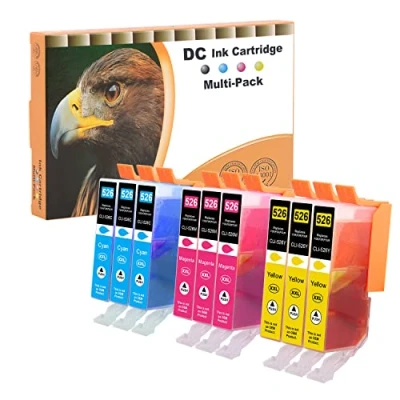 Afbeelding van D&amp;C 9x Inktcartridges Compatibel voor Canon PGI 525 CLI 526 Pixma IP4840 IP4850 IP4900 MG5140 MG5150 MG5240 MX710 MX715 MG6100 MG6150 MG6200 IP4950 IX6550 MG5250 MG5300 MG5350 MG6250