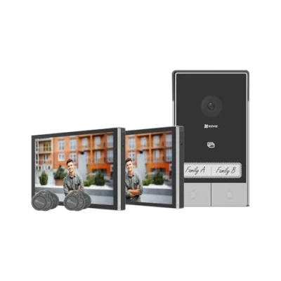 Afbeelding van EZVIZ HP7 2 Family Kit Video DoorPhone 2K, Intercom Deurbel met Camera, 7 inch Touchscreen Lcd Videodeurbellen, Persoonsdetectie, Tweerichtingsaudio, Ontgrendeling op Afstand via App/RFID