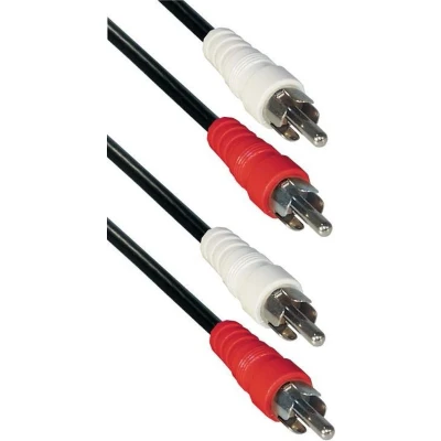 Afbeelding van Tulp stereo audio kabel zwart 5 meter