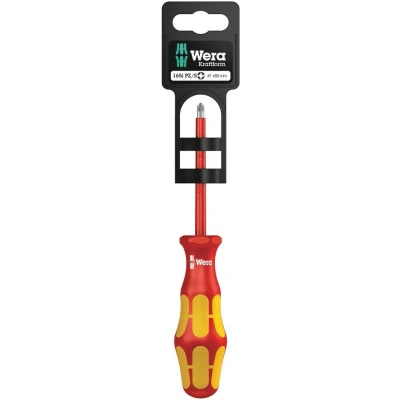 Afbeelding van Wera plusminus vde schroevendraaier phillips/sleuf ph1 x 80mm (Blisterverpakking)