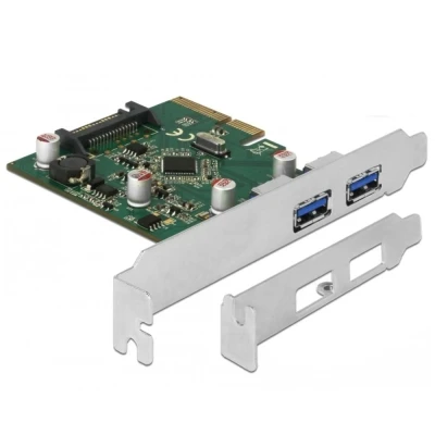 Afbeelding van Delock PCI Express x4 Karte zu 2 x extern USB 3.1 Gen Typ A Buchse