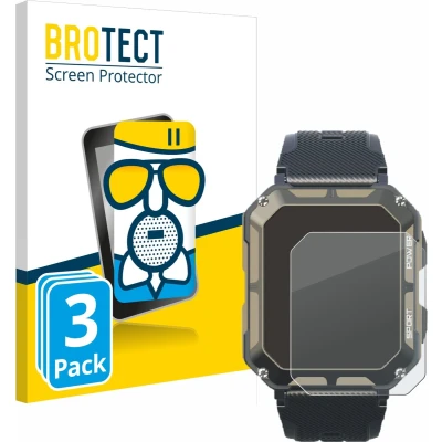 Afbeelding van BROTECT AirGlass Matte kogelwerende glasfolie, Smartwatch beschermfolie, Grijs