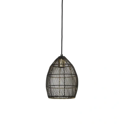 Afbeelding van Light &amp; Living Meya hanglamp Ø20x25 cm Metaal zwart/goud