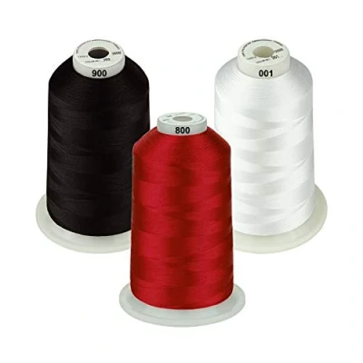 Afbeelding van Simthread Polyester borduurwerk machine draad enorme spoel 5000M 5500Y voor naaien borduurmachines essentiële kleur 1