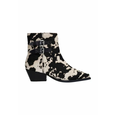 Afbeelding van sacha Muster Cowboy/Bikerlaarsjes, Dames, Maat: 36, Multi black Schoenen