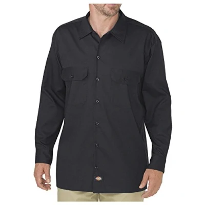 Afbeelding van Dickies Heren Flex Twill werkshirt met lange mouwen, Zwart, XL