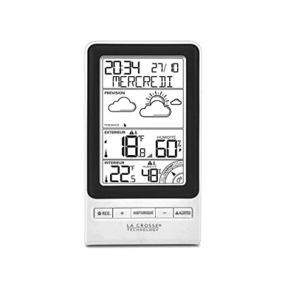 Afbeelding van La Crosse Technology WS6819 weerstation met voorspelling, temperatuurwaarschuwingen en comfortindex zwart